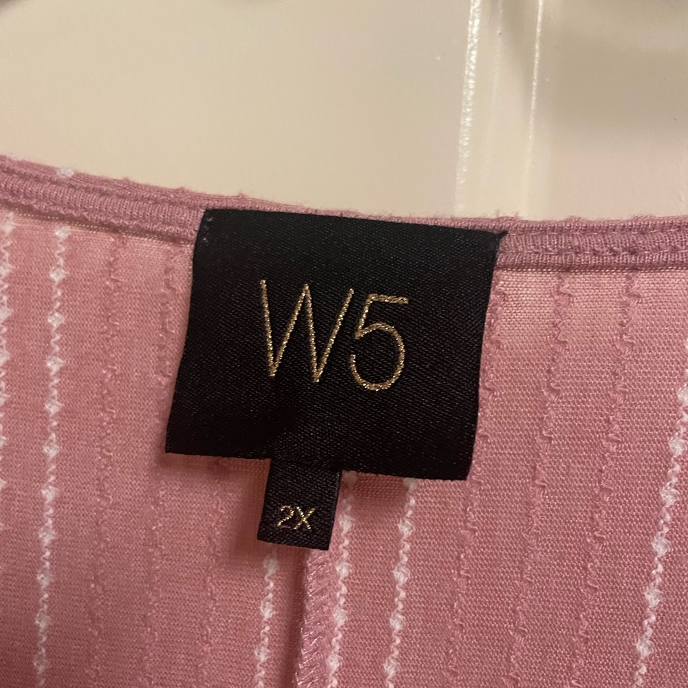 W5 Pink and White Striped Top